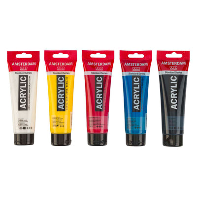 Bruynzeel Amsterdam Standard Series Acrylfarben-Primärset 120 ml, 5-tlg.