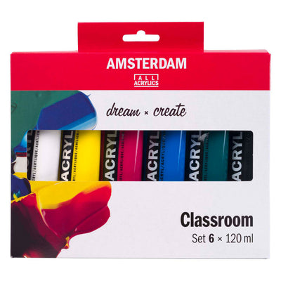 Bruynzeel Amsterdam Standard-Serie Acrylfarben-Schulungsset 120 ml, 6-tlg.