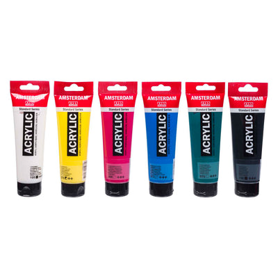 Bruynzeel Amsterdam Standard-Serie Acrylfarben-Schulungsset 120 ml, 6-tlg.