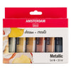 Bruynzeel Amsterdam Standard-Serie Acrylfarbe Metallic-Set 20 ml, 6-tlg.
