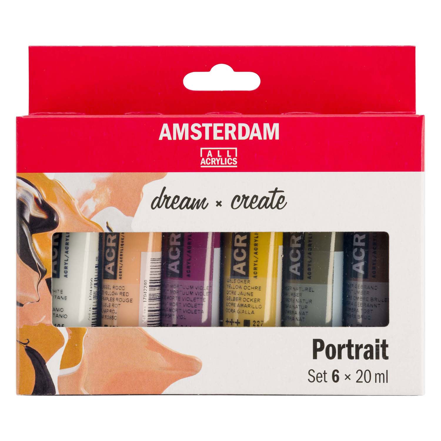 Bruynzeel Amsterdam Standard-Serie Acrylfarben-Portrait-Set 20 ml, 6-tlg.