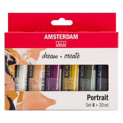 Bruynzeel Amsterdam Standard-Serie Acrylfarben-Portrait-Set 20 ml, 6-tlg.