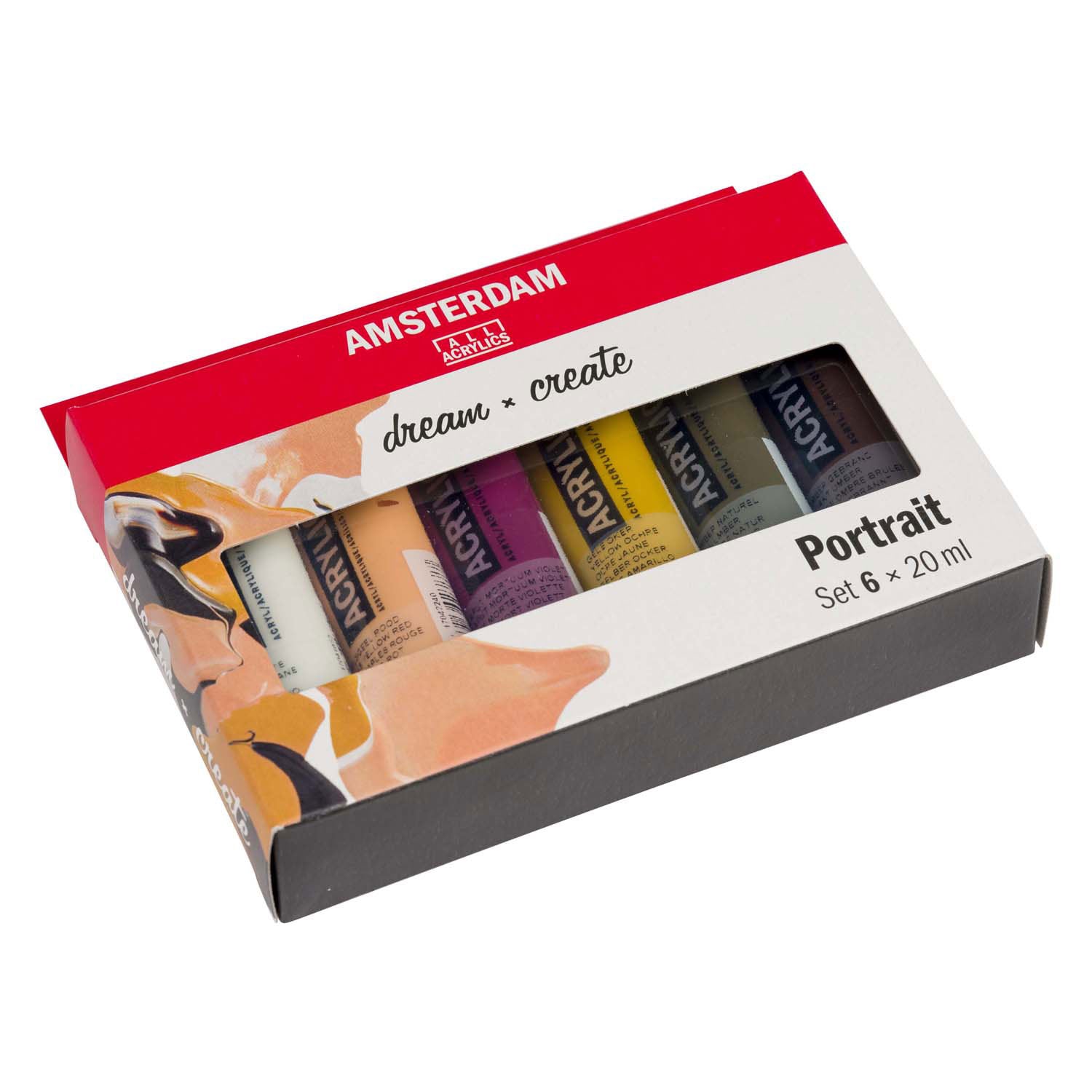 Bruynzeel Amsterdam Standard-Serie Acrylfarben-Portrait-Set 20 ml, 6-tlg.