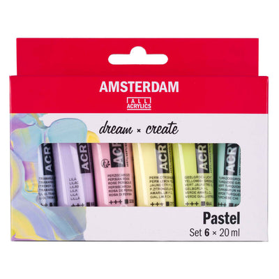 Bruynzeel Amsterdam Standard-Serie Acrylfarben-Pastell-Set 20 ml, 6-tlg.