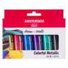 Bruynzeel Amsterdam Standard-Serie Acrylfarbe bunt metallic Set 20ml, 6-tlg.