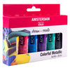 Bruynzeel Amsterdam Standard-Serie Acrylfarbe bunt metallic Set 20ml, 6-tlg.