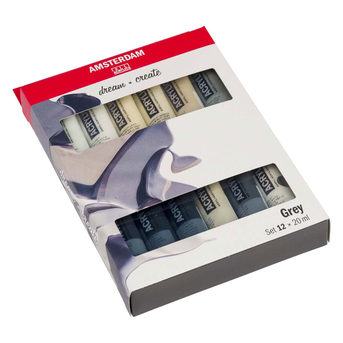 Bruynzeel Amsterdam Standard Series Acrylfarbe grau Set 20 ml, 12 Stk.