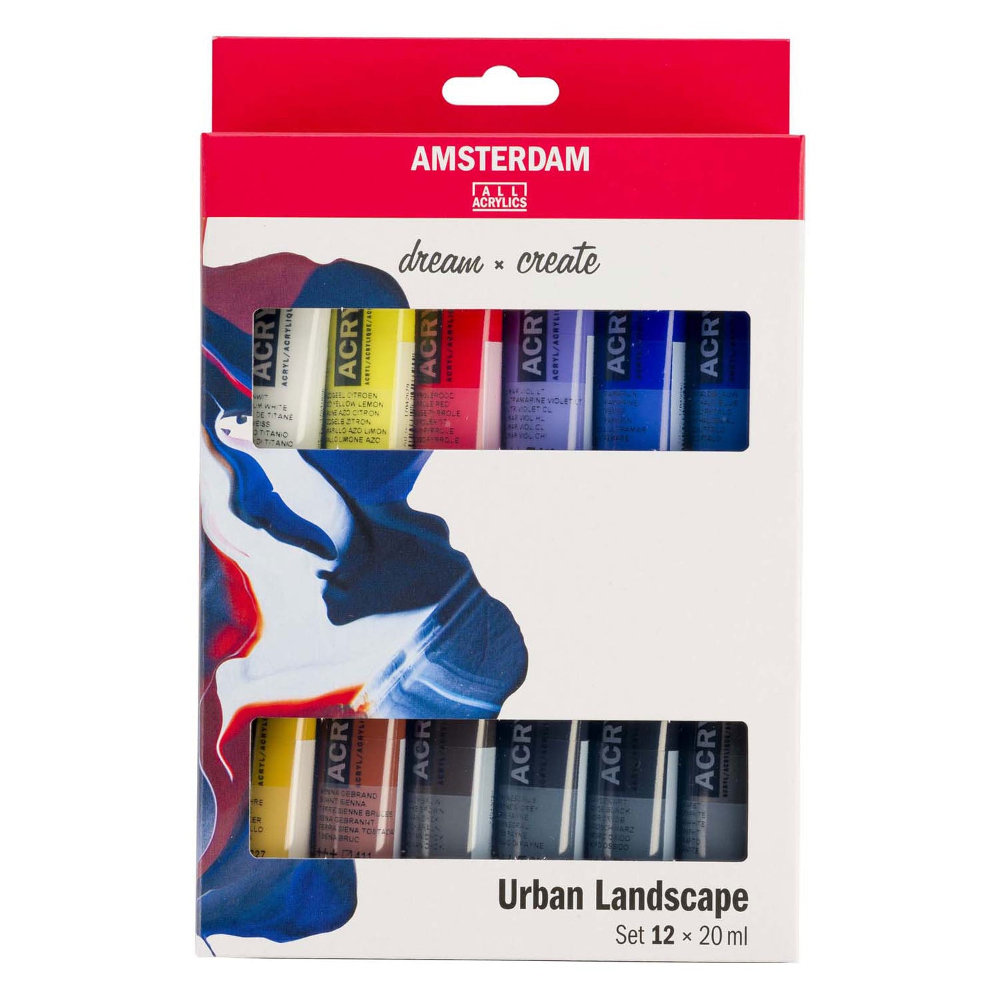 Bruynzeel Amsterdam Standard-Serie Acrylfarbe, Stadtlandschaft, Set 20 ml, 12-tlg.