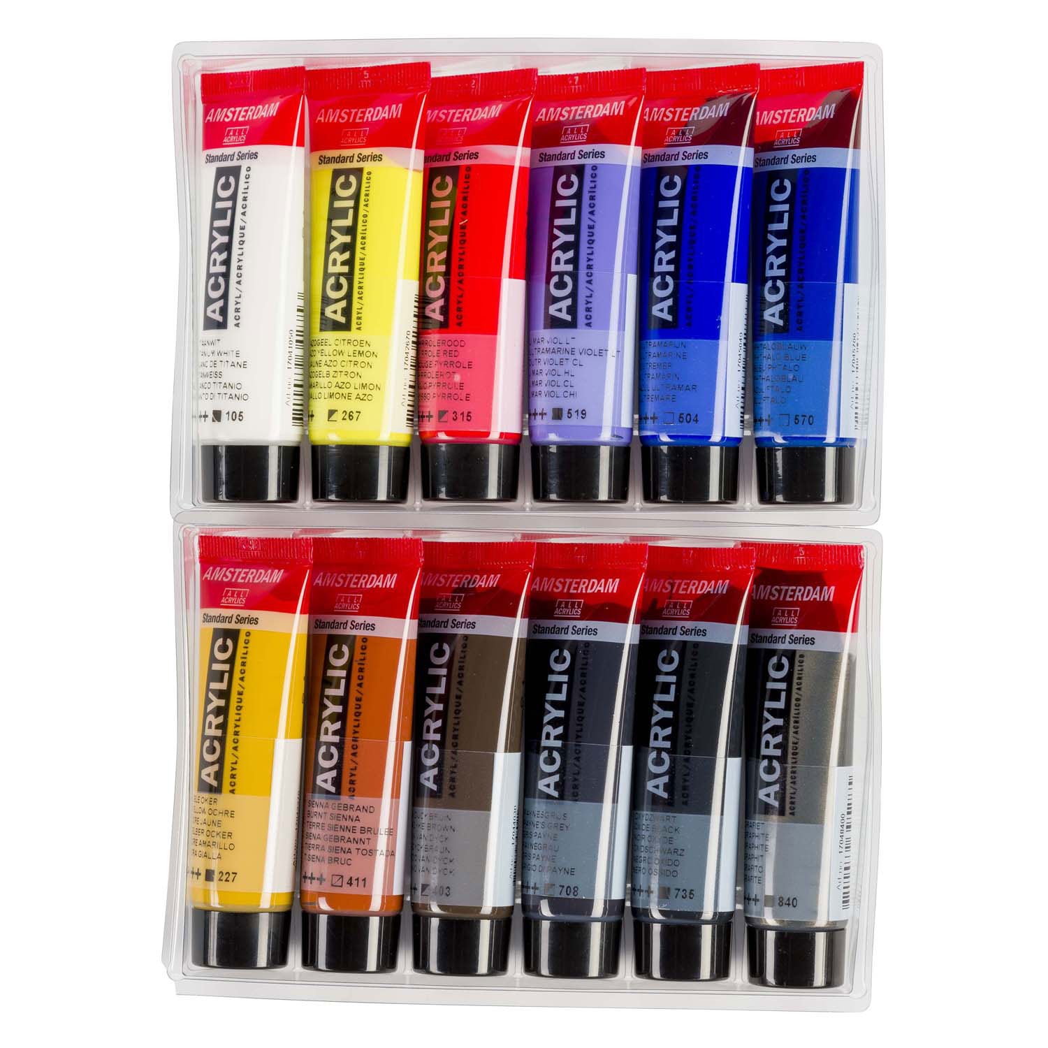 Bruynzeel Amsterdam Standard-Serie Acrylfarbe, Stadtlandschaft, Set 20 ml, 12-tlg.
