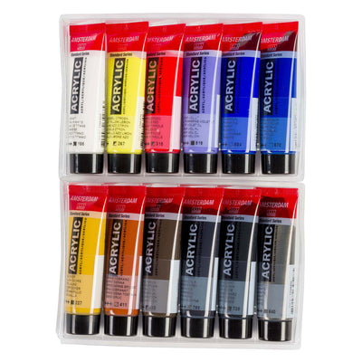 Bruynzeel Amsterdam Standard-Serie Acrylfarbe, Stadtlandschaft, Set 20 ml, 12-tlg.