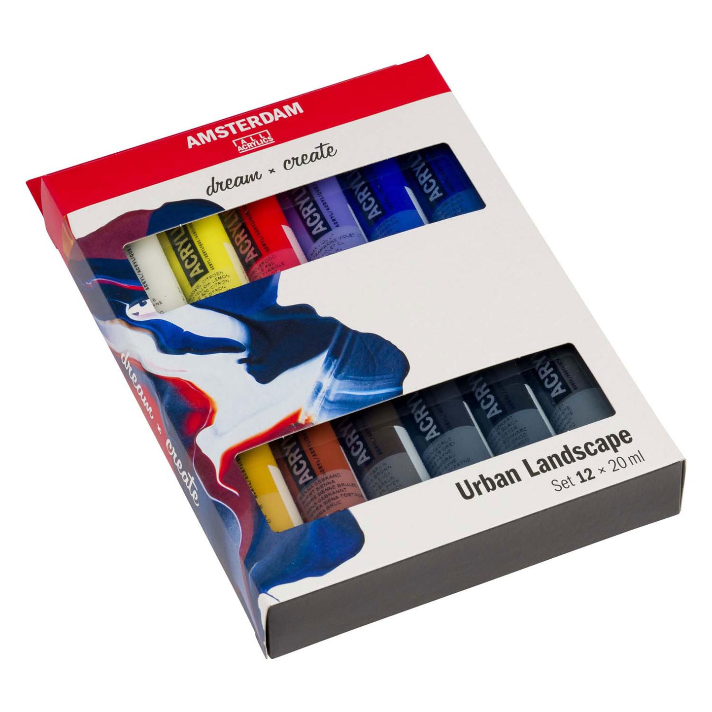 Bruynzeel Amsterdam Standard-Serie Acrylfarbe, Stadtlandschaft, Set 20 ml, 12-tlg.
