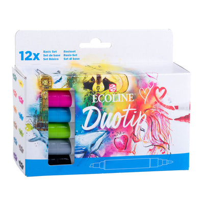 Ecoline Duotip Marker Basisisset, 12dlg.