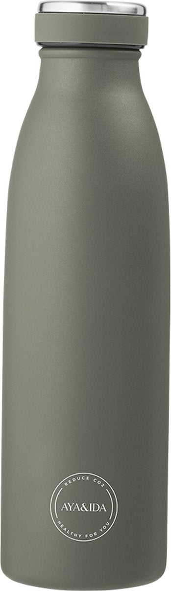 Aya ida – Trinkflasche – Thermoskanne – Wasserflasche – 500 ml – tropisches Grün