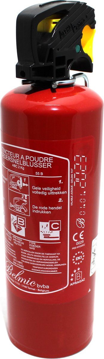 Belmic Feuerlöscher 2 kg B C Benor 2032 – Brandklasse B+C