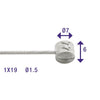 Bremsseilzug Elvedes 2250mm Edelstahl Slick ø1.5mm T-Nippel (auf Karte)