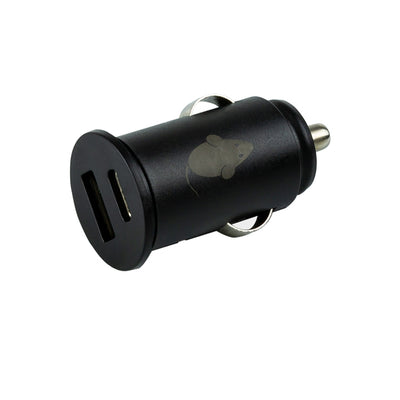 Grünes Mausladegerät Auto Doppel-USB USB-C schwarz (5 Stück)