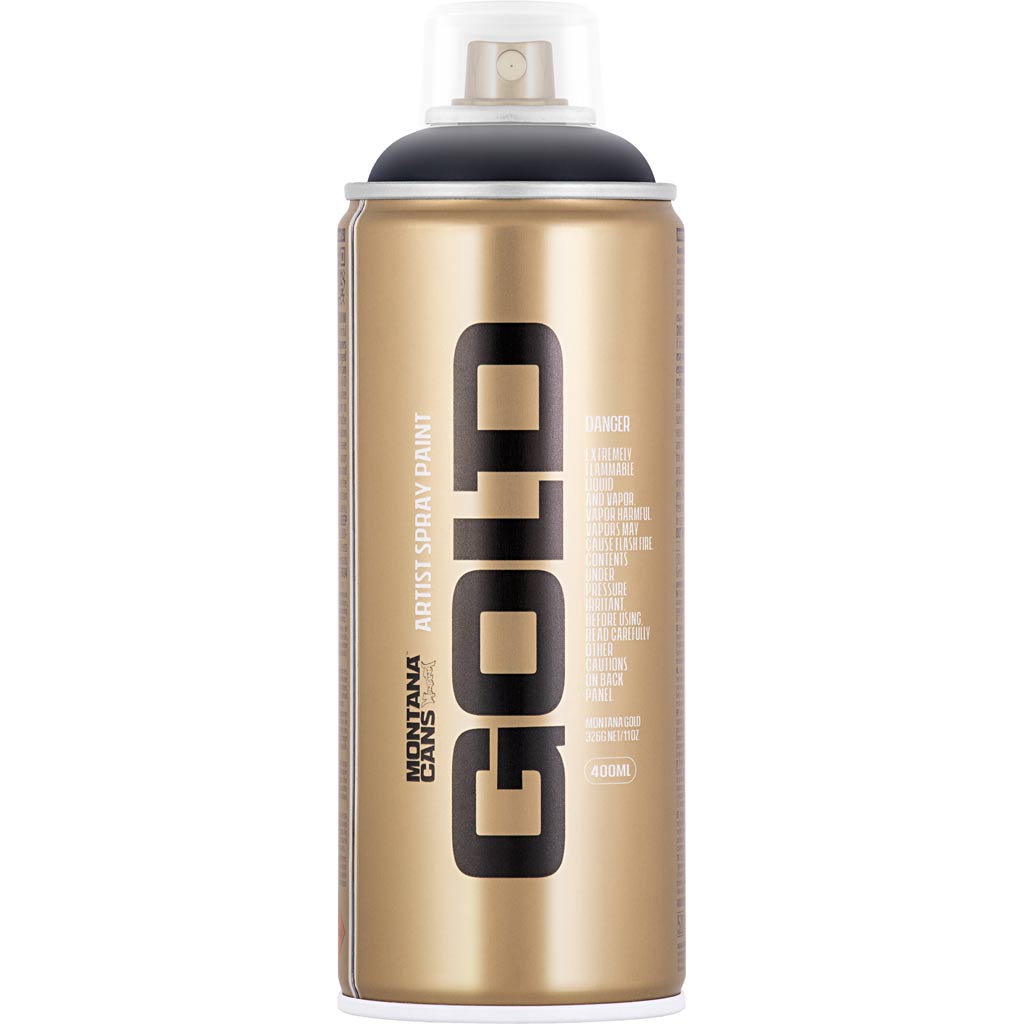 Montana -Sprühfarbe, schwarz, 400 ml 1 Box