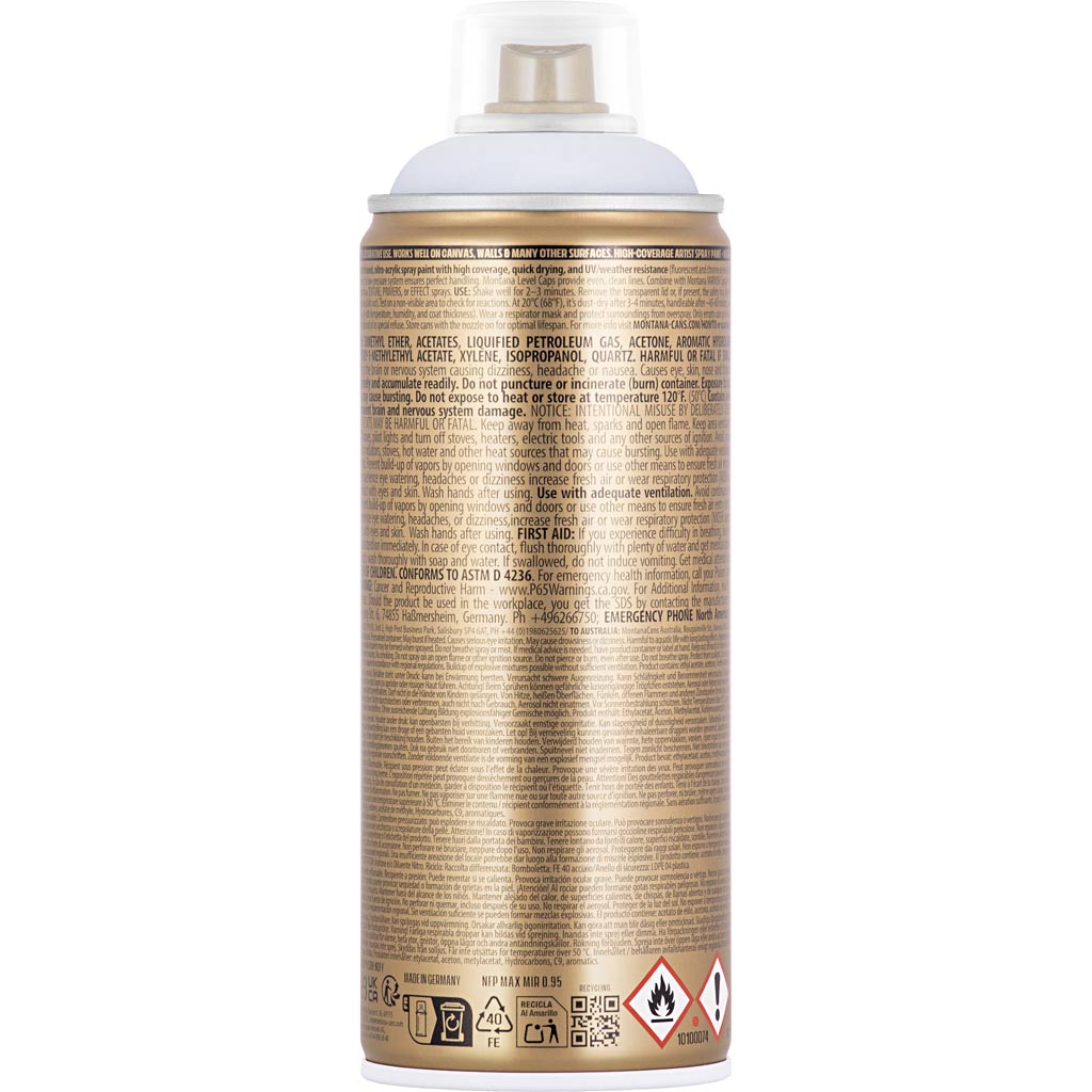 Montana -Sprühfarbe, weiß, 400 ml 1 Box