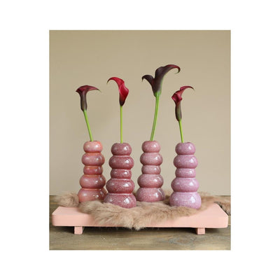 Ideen 4 Jahreszeiten Kieselvase H15xø7cm rosa 4sortierte Farben