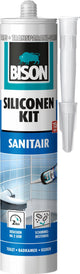 Bison Silikondichtstoff grau-transparent Tube 300 ml – wasserbeständiger Dichtstoff, hygienische Abdichtung, unempfindlich gegen Schimmel, farbecht, dauerelastisch, leicht aufzutragen