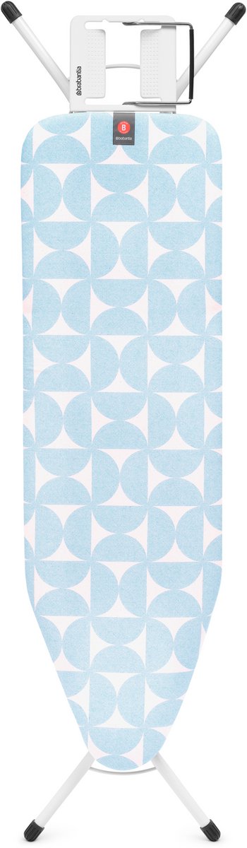 Brabantia Bügelbrett B – für Bügeleisen – 124 x 38 cm – frische Brise