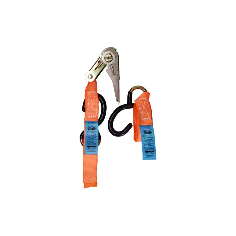 Mack 1023390 – Spanngurt 2d, Ratschenspanner, S-Haken, 25 mm – 4 m, max. 500 kg | 2 Stk