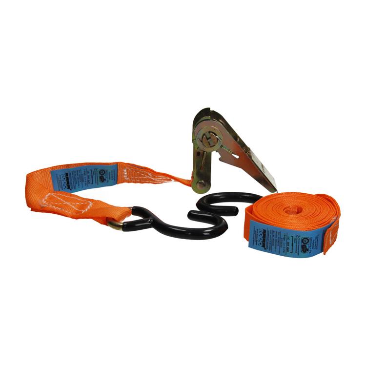 Mack 1023390 – Spanngurt 2d, Ratschenspanner, S-Haken, 25 mm – 4 m, max. 500 kg | 2 Stk