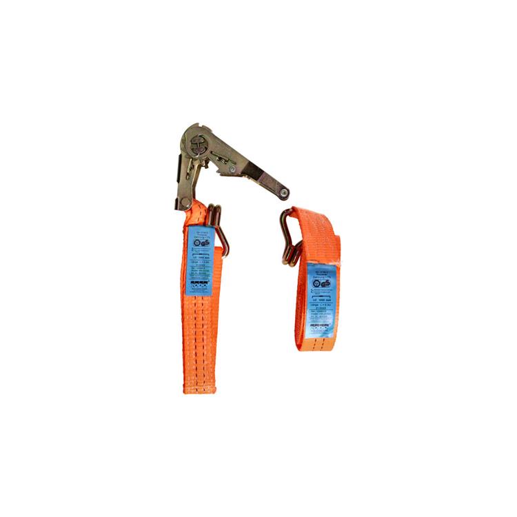 Mack 1023392 – Spanngurt PE, Ratschenspanner 2d35mm-6m max2000kg 2 Klauenhaken | 5 Stück
