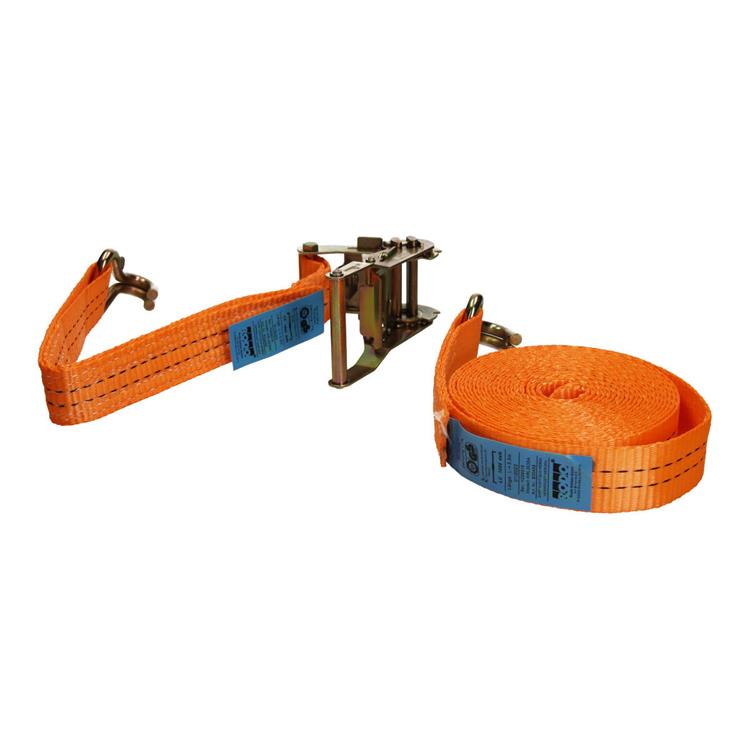 Mack 1023392 – Spanngurt PE, Ratschenspanner 2d35mm-6m max2000kg 2 Klauenhaken | 5 Stück