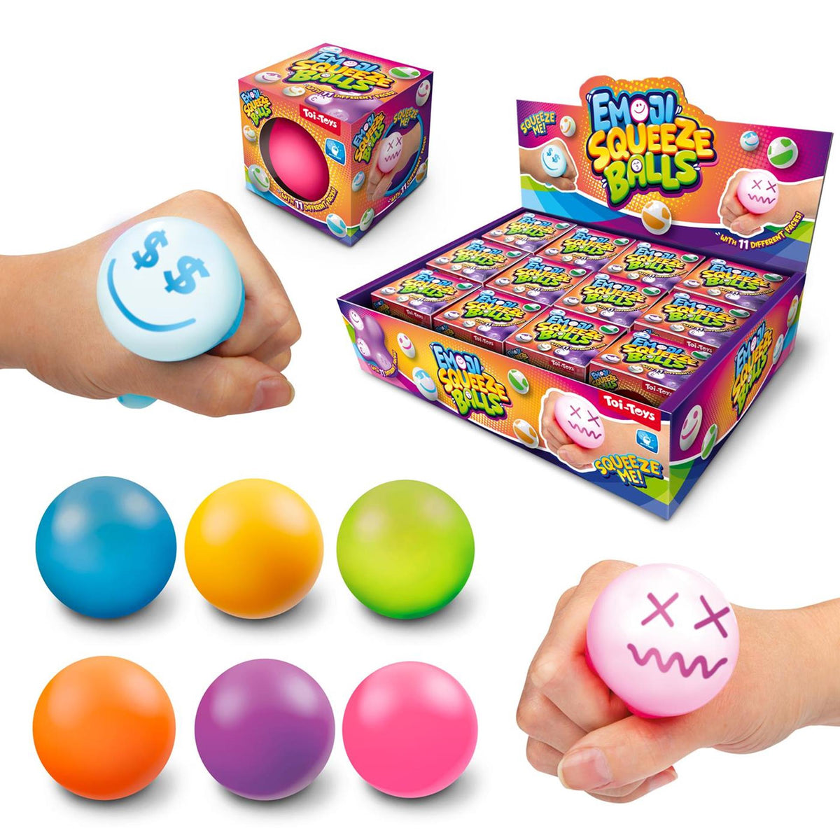 Toi-toys Toi Toys Quetschball Emoji 6cm