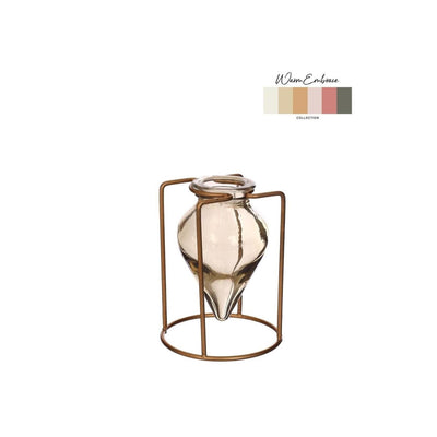 Ideen 4 Jahreszeiten Blumenvase Brise grau ø8,5xh11cm