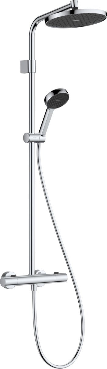 Hansgrohe activatera s – Duschrohr – Ecosmart+ Wassersparen – Ecostat-Thermostat – Größe 240 mm – 1 Strahlfunktion – Chrom