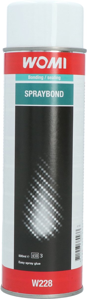 Womi Leimspray W228 Sprühbindung – 500 ml – schnell trocknender Universalkleber – feine Zerstäubung – starke Haftung