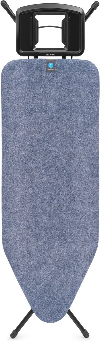 Brabantia Bügelbrett C – für Bügeleisen – 124 x 45 cm – Jeansblau