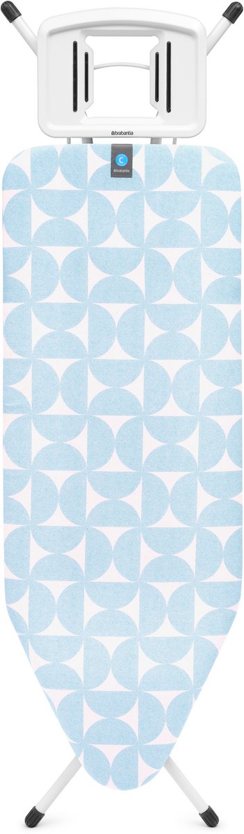 Brabantia Bügelbrett C – für Bügeleisen – 124 x 45 cm – frische Brise