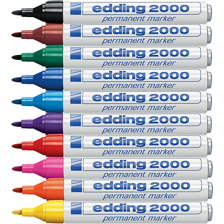 Edding-Marker, AFM 2000, Leitungsdicke 1,5-3 mm, verschiedene Farben, 10 Stück 1 Box