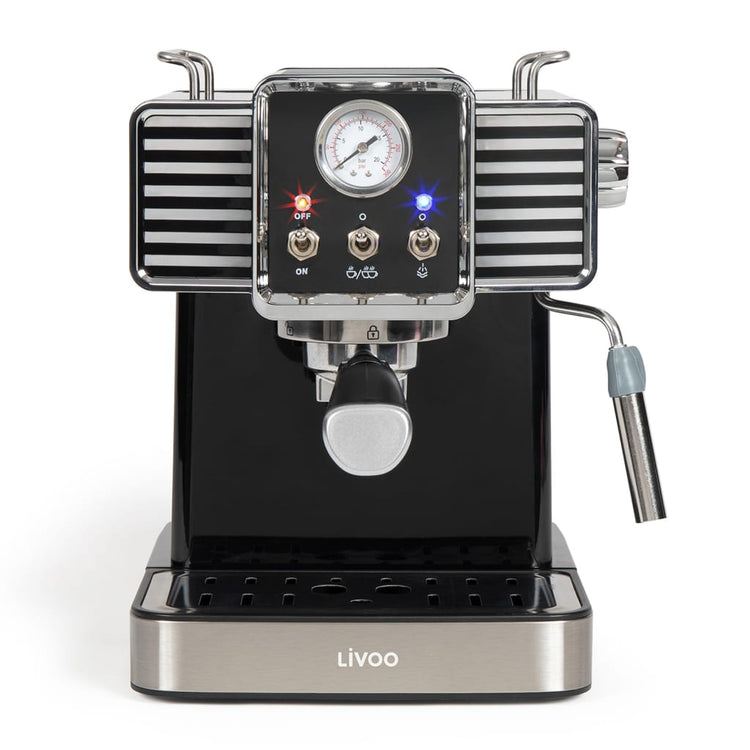 Livoo Livoo Espressomaschine mit Milch Frother 1350 W 1,5 l Schwarz