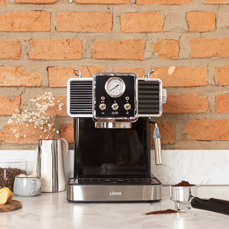 Livoo Livoo Espressomaschine mit Milch Frother 1350 W 1,5 l Schwarz