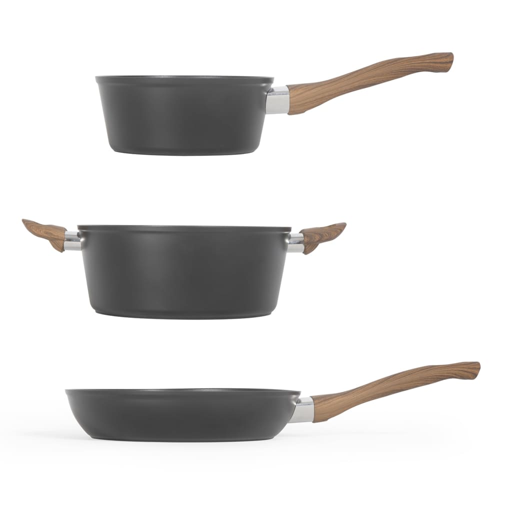 Livoo Livoo 5-teiliges Pan-Set Aluminium Schwarz