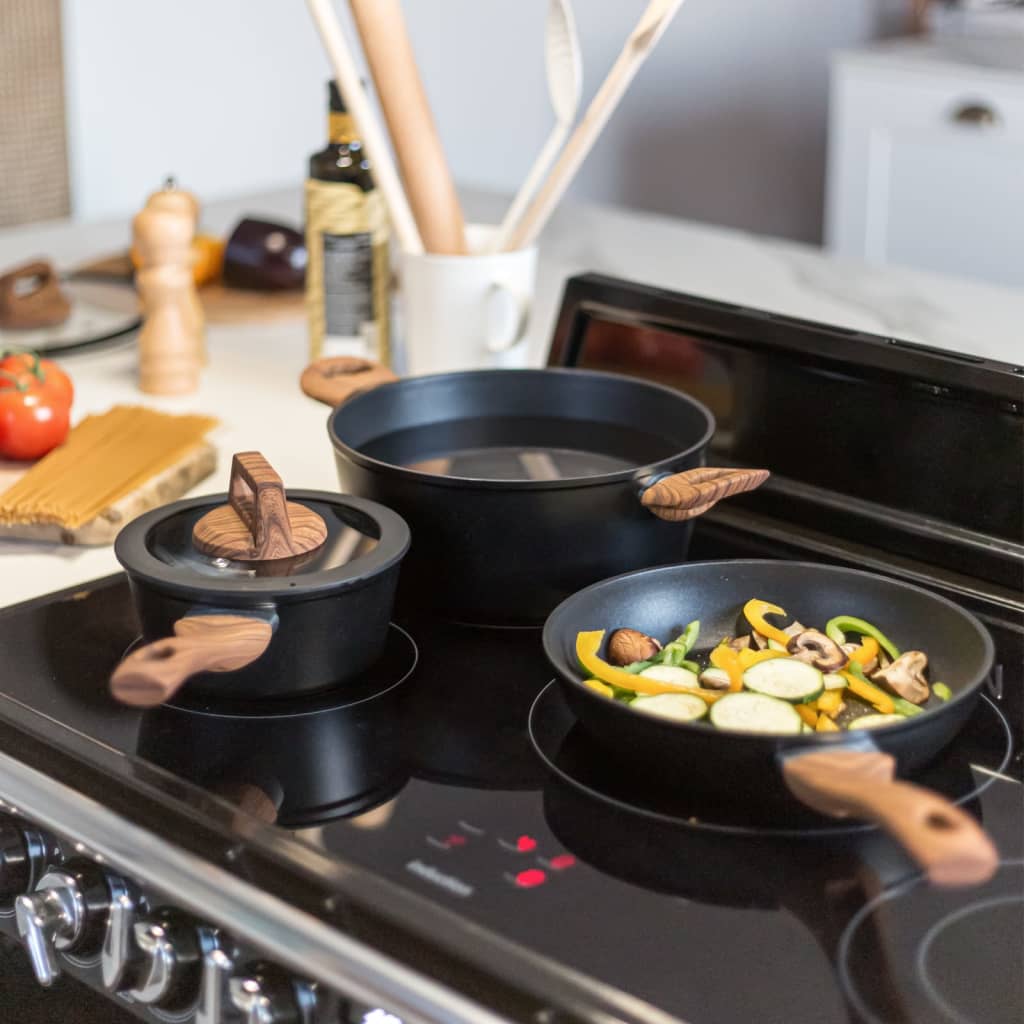 Livoo Livoo 5-teiliges Pan-Set Aluminium Schwarz