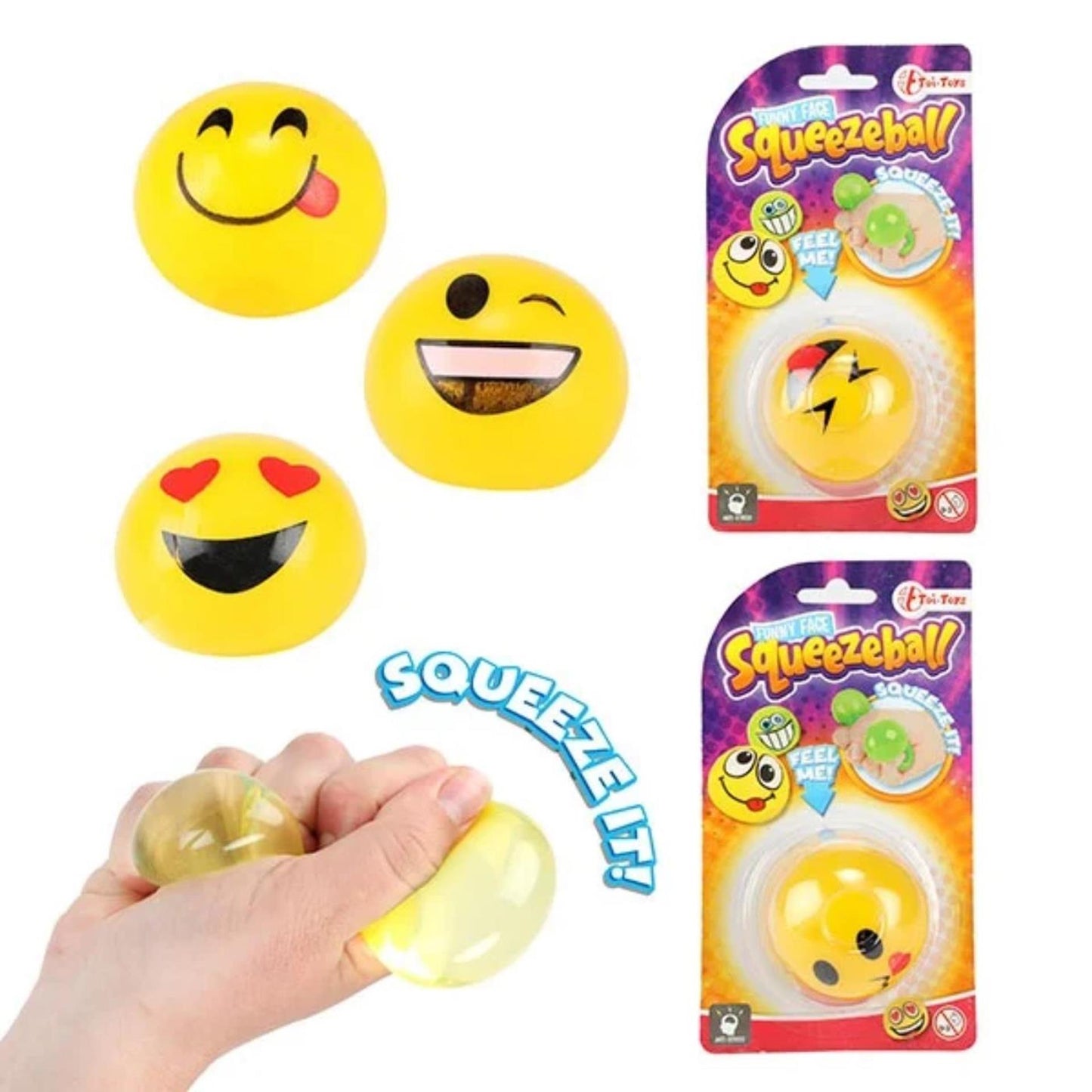 Toi-Toys drücken Ball lachendes Gesicht
