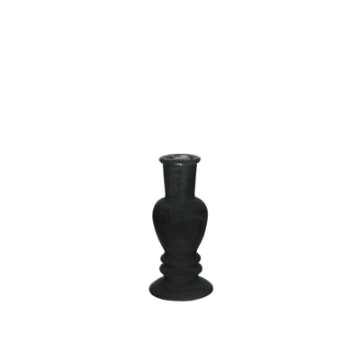 Ideen 4 Jahreszeiten Kerzenständer Venedig Samtflock schwarz ø6cm
