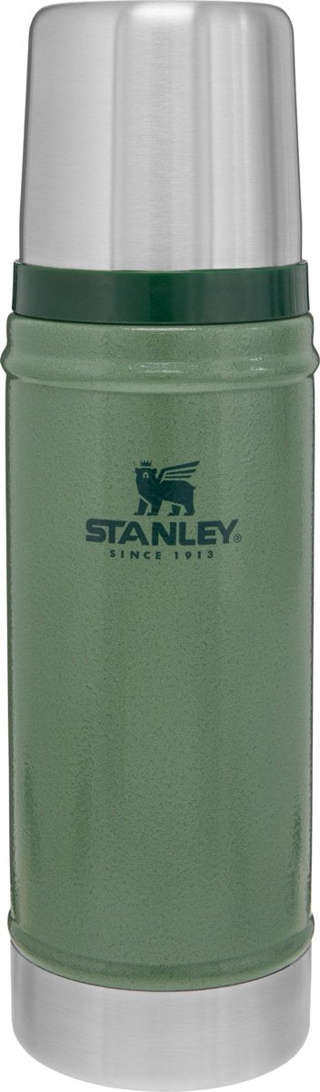 Stanley klassische, legendäre Thermoskanne 0,47 l – hält 15 Stunden heiß oder kalt – auslaufsicher – spülmaschinenfest – BPA-frei – für Kaffee, Tee und mehr – Edelstahl-Thermoskanne – Hammerschlaggrün