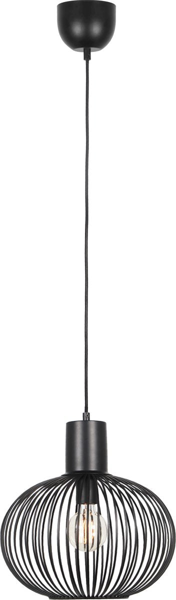 Trio Gila - Hängelampe - Schwarz matt - exkl. 1x E27 4 B - T: 33cm - Deckenmontage - höhenverstellbar