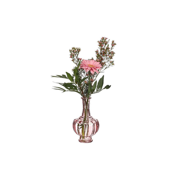 Ideen 4 Jahreszeiten Trevi Vase Glas ø9xh15cm hellrosa