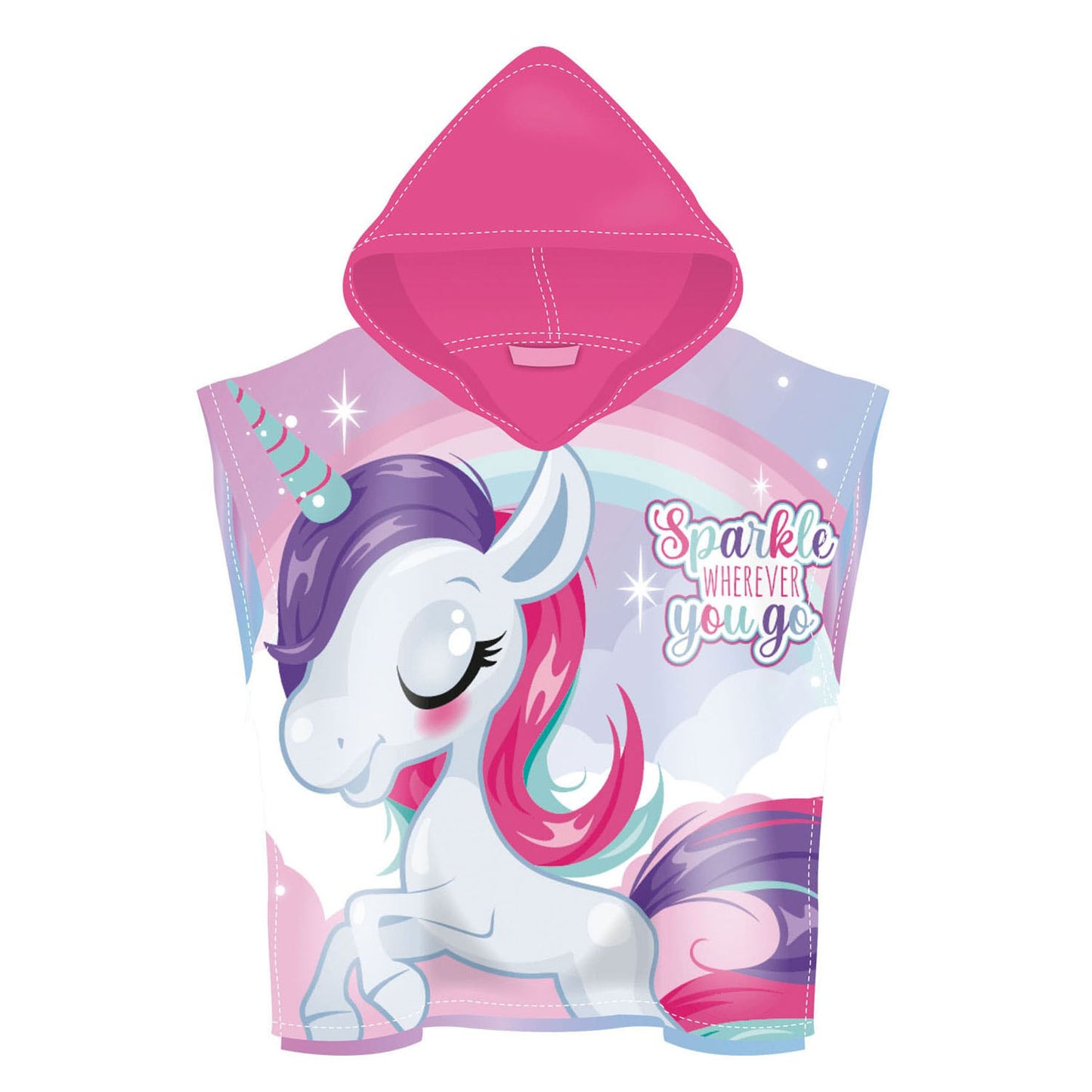 Handtuchponcho Einhorn