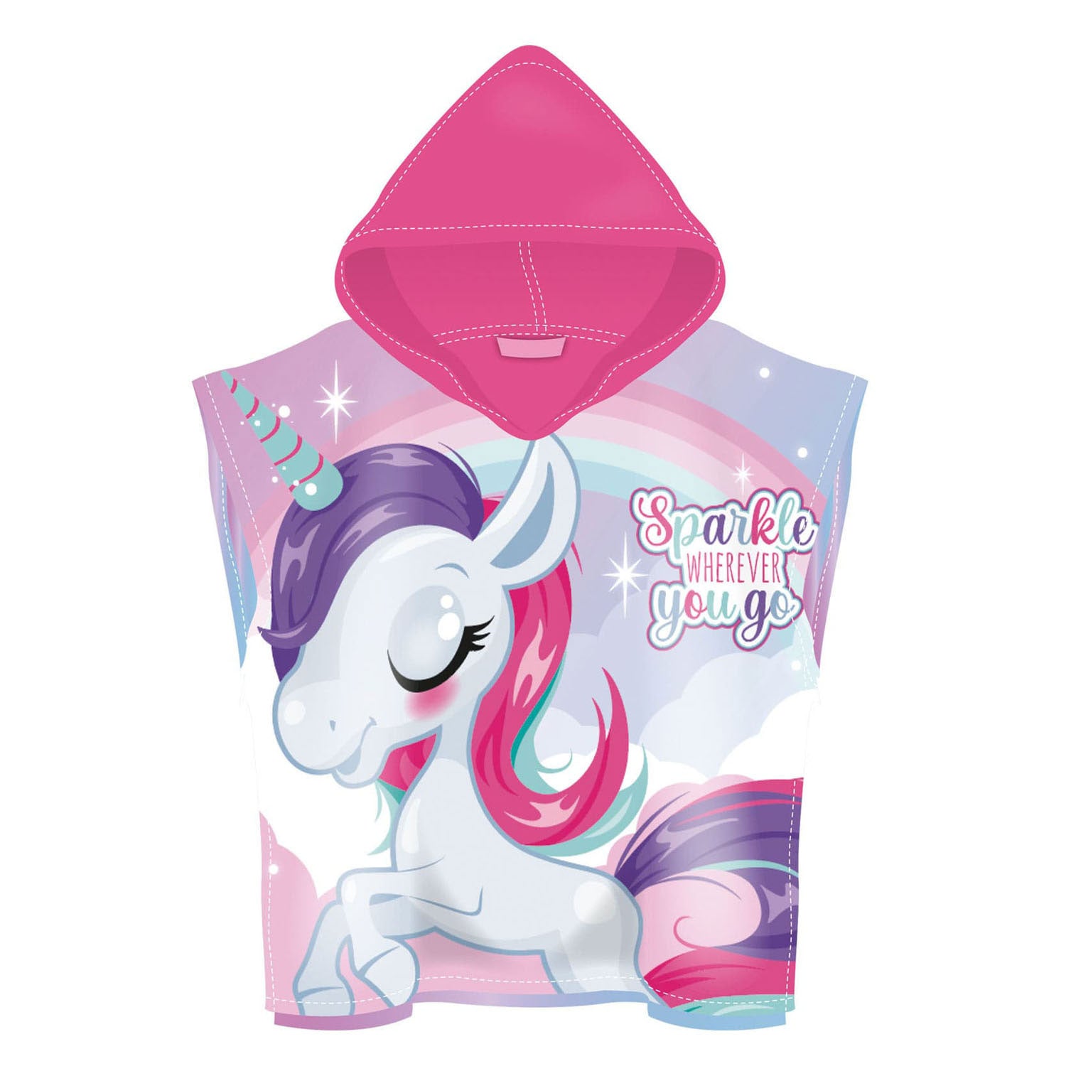 Handtuchponcho Einhorn
