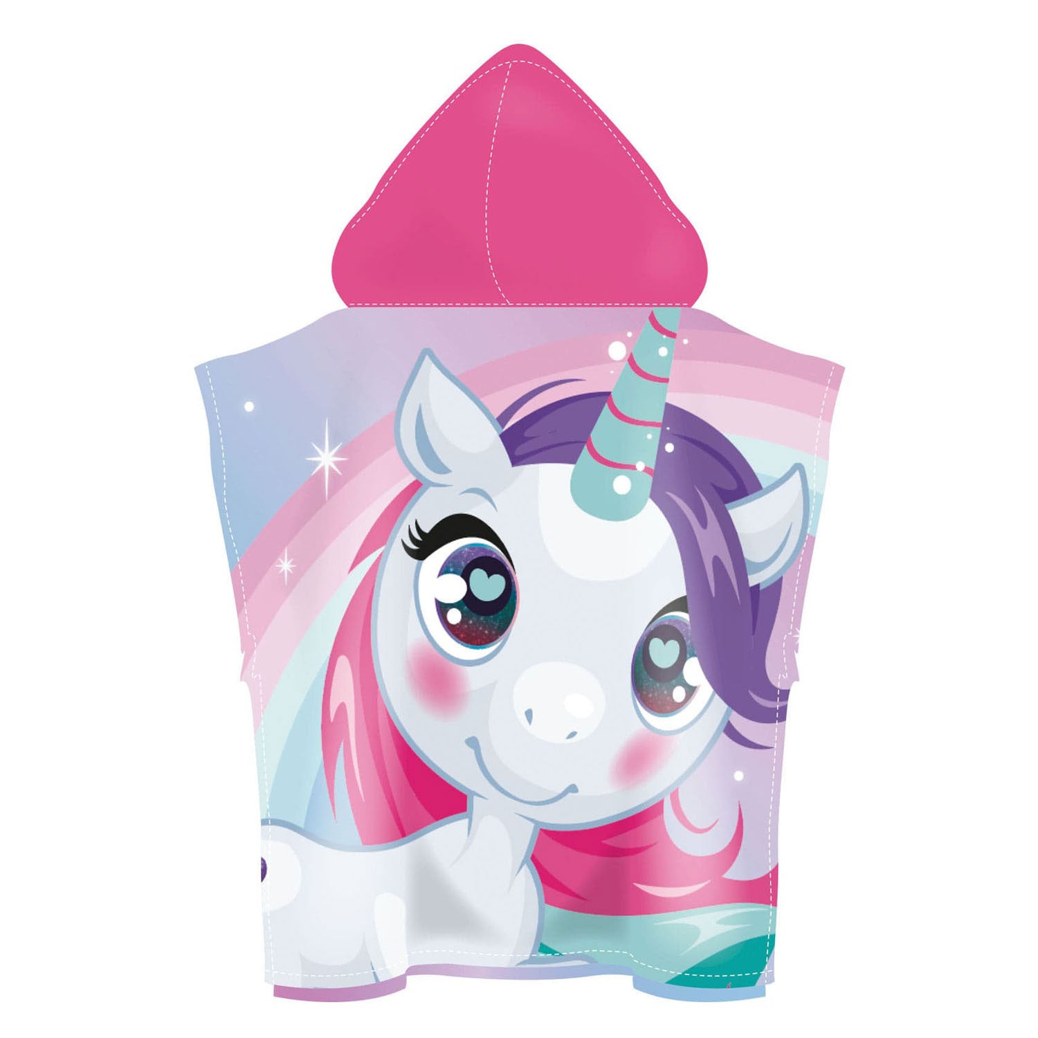 Handtuchponcho Einhorn