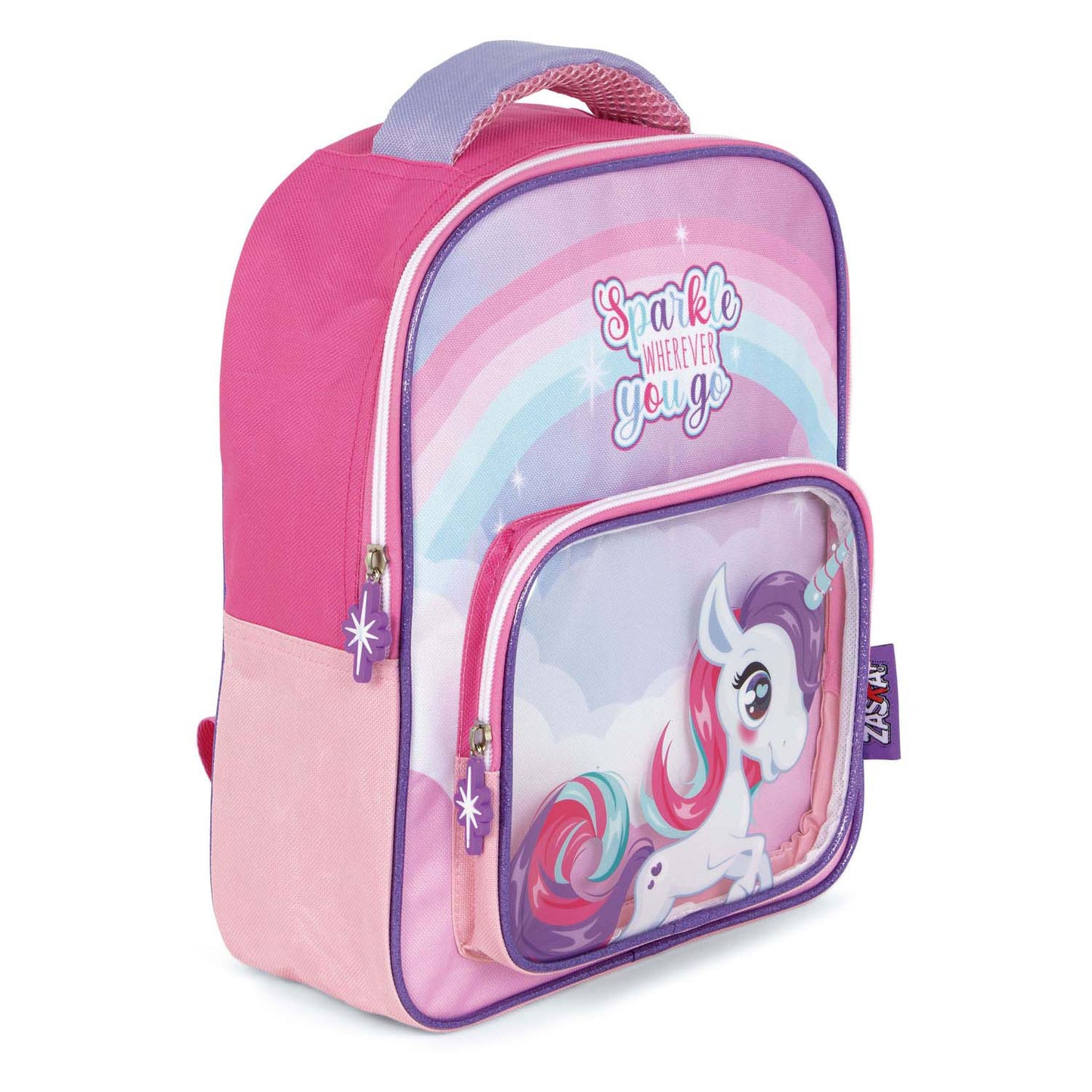 Rucksack Einhorn mit transparenter Vordertasche