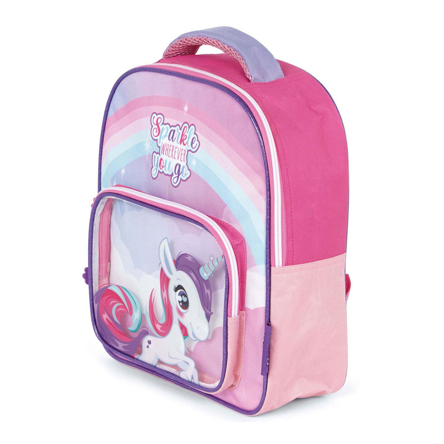 Rucksack Einhorn mit transparenter Vordertasche